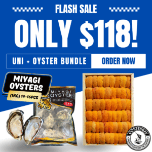[LIMITED-TIME] Premium AAA Hokkaido Uni (250g) + 1KG Miyagi Oyster Sashimi Grade – Only $118!