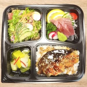 Black Cod Teriyaki with Sashimi Bento Set