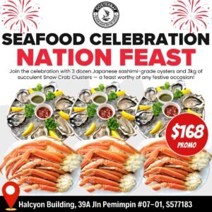[LIMITED-TIME] 🇸🇬 NDP Seafood Nation Feast Bundle – Snow Crab & Oysters (3kg + 3 Dozens)
