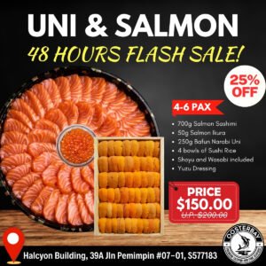 [48 HOURS FLASH SALE!] Fresh Hokkaido Uni & Norwegian Salmon Feast Bundle