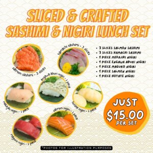 [SEPTEMBER SPECIALS] Sliced & Crafted Sashimi & Nigiri Lunch Set (1 Pax)