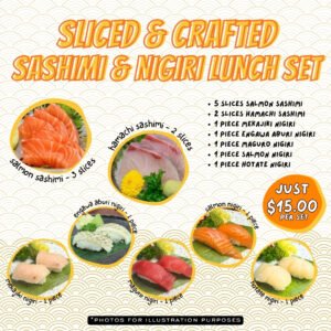 [MONTHLY SPECIALS] Sliced & Crafted Sashimi & Nigiri Lunch Set (1 Pax)