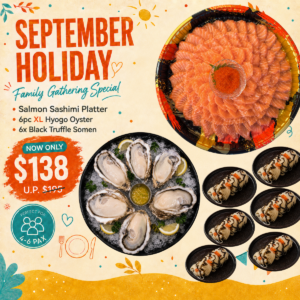Family Feast Bundle | Salmon Platter A + 6 XL Hyogo Oysters + 6 Black Truffle Somen
