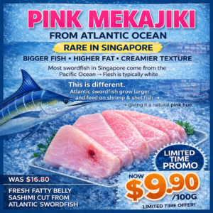 [RARE IN SINGAPORE] Pink Mekajiki (Swordfish) Sashimi 100g