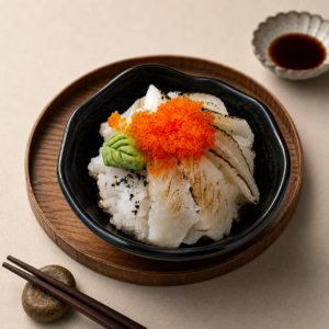 Aburi Engawa Donburi with Tobiko